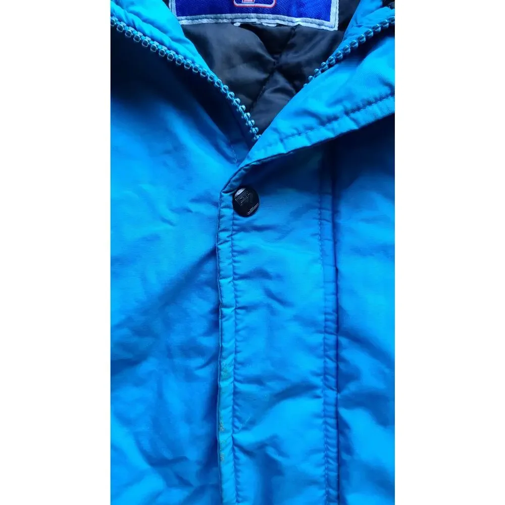 Carolina Panthers 90s GAME DAY Logo 7 puffer XL 2x teal NFL vintage - Picture 7 of 11